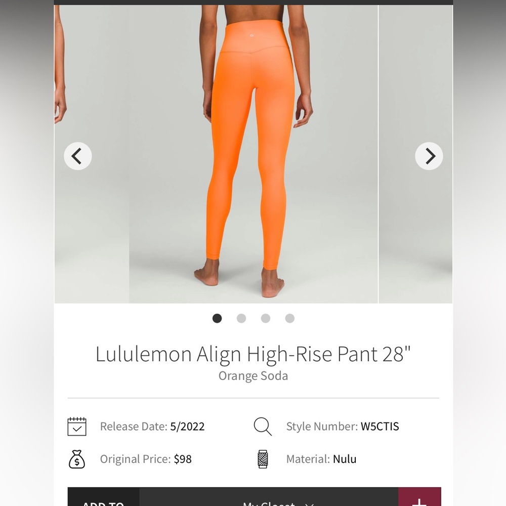 Lululemon Align HR 28”